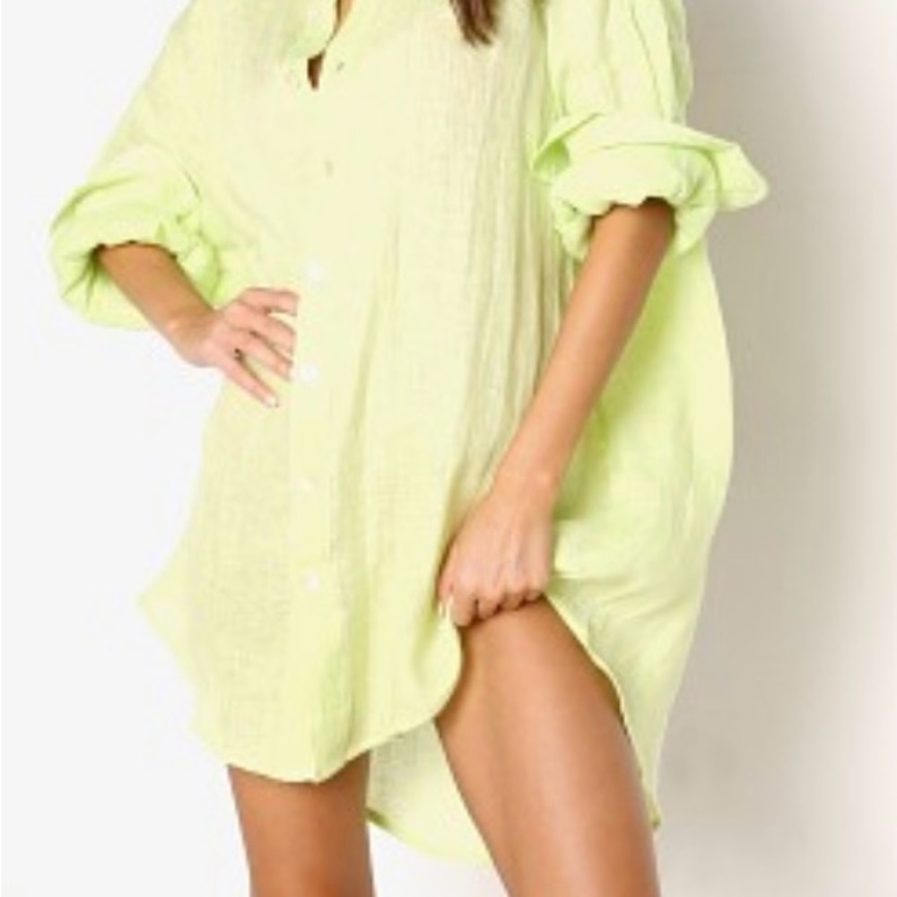 Vitamin A Lime Green Swim Coverup
